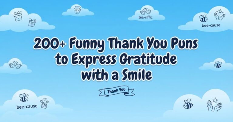 200+ Funny Thank You Puns to Express Gratitude with a Smile