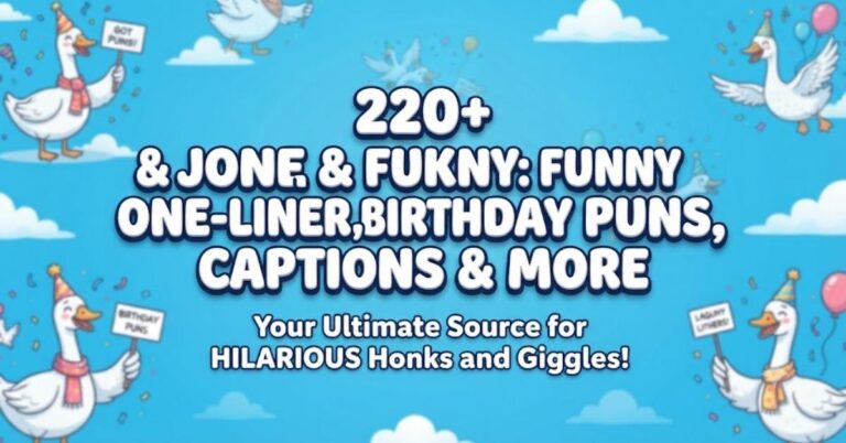 220+ Goose Puns & Jokes Funny One-Liners, Birthday Puns, Captions & More