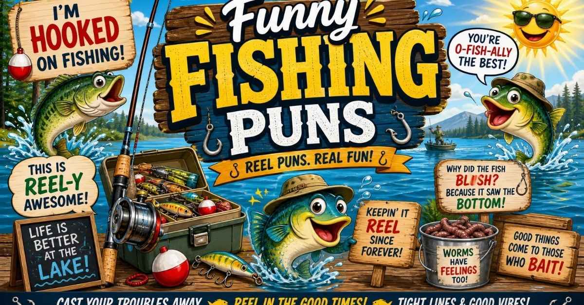 265+ Funny Fishing Puns: Short One-Liners, Fish Jokes & Captions (Fresh)