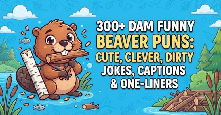 300+ Dam Funny Beaver Puns: Cute, Clever, Dirty Jokes, Captions & One-Liners