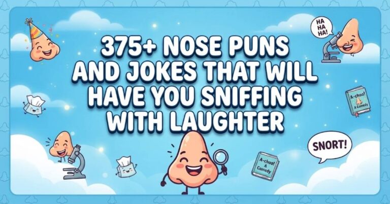 375+ Nose Puns and Jokes That Will Have You Sniffing with Laughter
