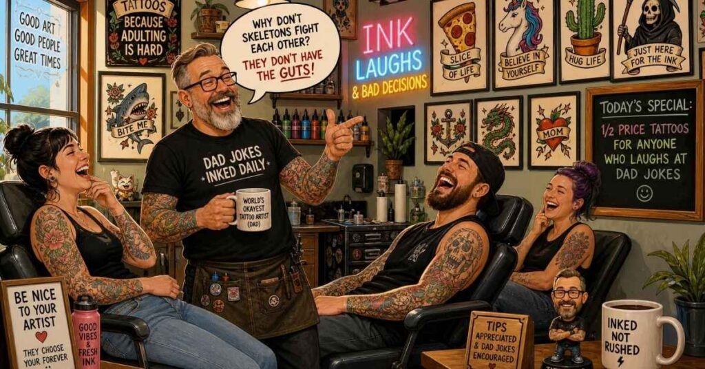 Dad Jokes about Tattoo for Adults
