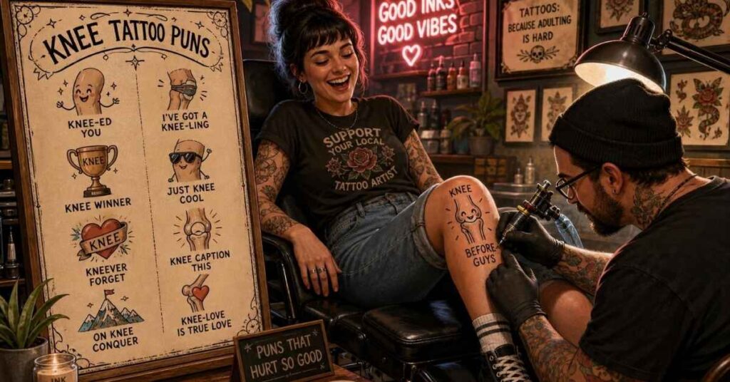 Knee Tattoo Puns