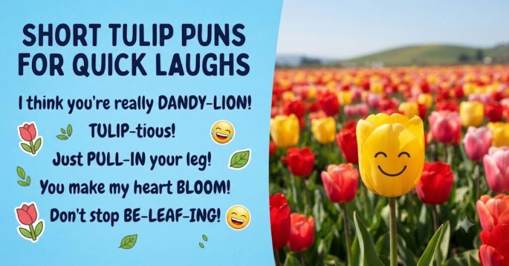 Short Tulip Puns For Quick Laughs